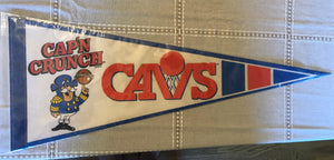 Cleveland Cavaliers Cavs Captain Crunch 1980s Pennant - Vintage Dugout