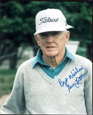 Gene Littler Autographed 8x10 Photo - Vintage Dugout