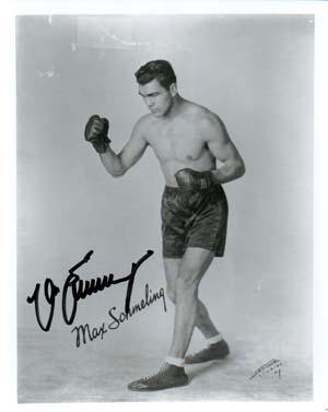 Max Schmelling Autographed 8x10 Photo - Vintage Dugout