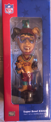 2002 Jester Super Bowl XXXVI 36 Bobblehead Doll Patriots Rams - Vintage Dugout