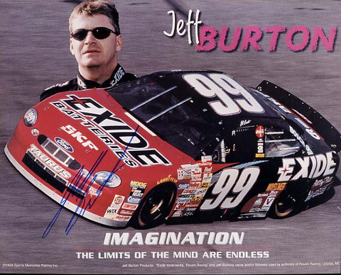 Jeff Burton Autographed 8x10 Photo