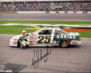 Ken Schrader Autographed 8x10 Photo - Vintage Dugout