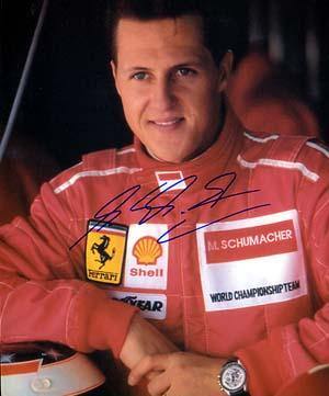 Michael Schumacher Autographed 8x10 Photo - Vintage Dugout