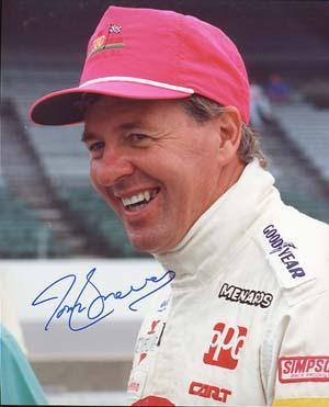 Tom Sneva Autographed 8x10 Photo - Vintage Dugout