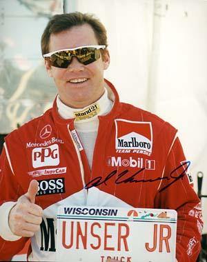 Al Unser Jr. Autographed 8x10 Photo - Vintage Dugout