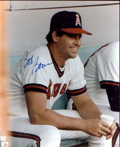 Bob Boone Autographed 8x10 Photo - Vintage Dugout