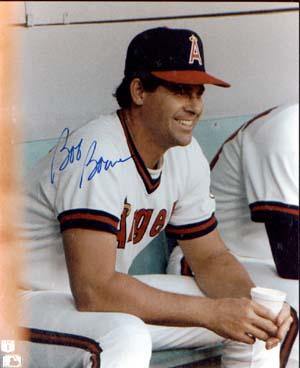 Bob Boone Autographed 8x10 Photo - Vintage Dugout