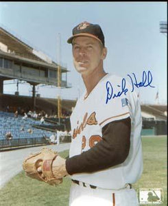 Dick Hall Autographed 8x10 Photo - Vintage Dugout