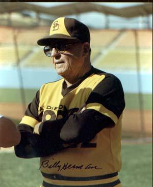 Billy Herman Autographed 8x10 Photo - Vintage Dugout