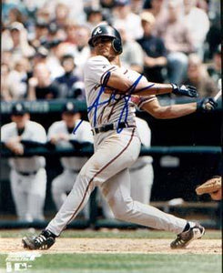 Andruw Jones Autographed 8x10 Photo - Vintage Dugout