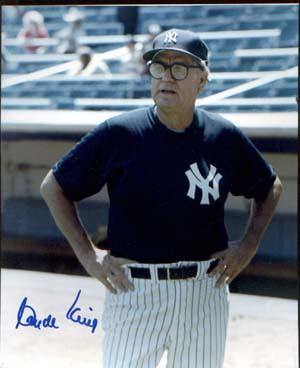 Clyde King Autographed 8x10 Photo - Vintage Dugout