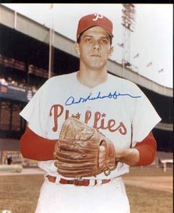 Art Mahaffey Autographed 8x10 Photo - Vintage Dugout