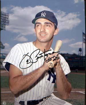 Joe Pepitone Autographed 8x10 Photo - Vintage Dugout