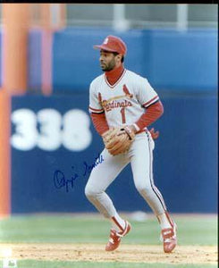 Ozzie Smith Autographed 8x10 Photo - Vintage Dugout