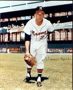 Warren Spahn Autographed 8x10 Photo - Vintage Dugout