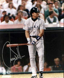 Larry Walker Autographed 8x10 Photo - Vintage Dugout