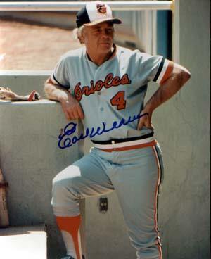 Earl Weaver Autographed 8x10 Photo - Vintage Dugout