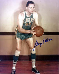 George Mikan Autographed 8x10 Photo - Vintage Dugout