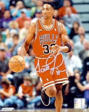 Scottie Pippen Autographed 8x10 Photo - Vintage Dugout