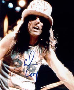 Alice Cooper Autographed 8x10 Photo - Vintage Dugout