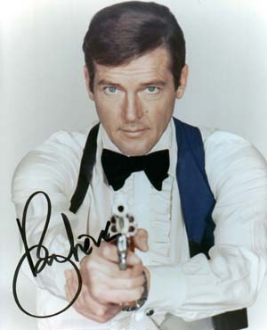 Roger Moore Autographed 8x10 Photo