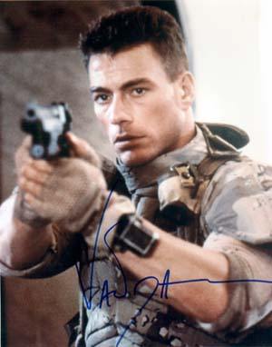 Jean-Claude Van Damme Autographed 8x10 Photo - Vintage Dugout