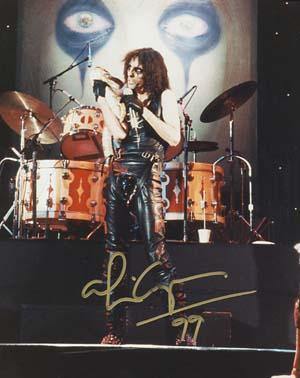 Alice Cooper Autographed 8x10 Photo - Vintage Dugout