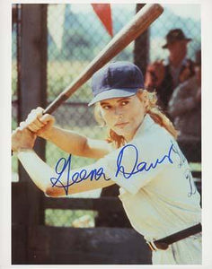 Geena Davis Autographed 8x10 Photo - Vintage Dugout