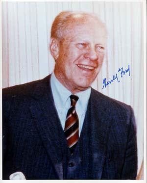 Gerald Ford Autographed 8x10 Photo - Vintage Dugout