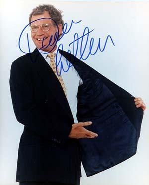 David Letterman Autographed 8x10 Photo - Vintage Dugout