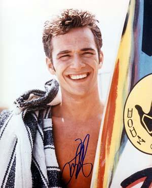 Luke Perry Autographed 8x10 Photo - Vintage Dugout