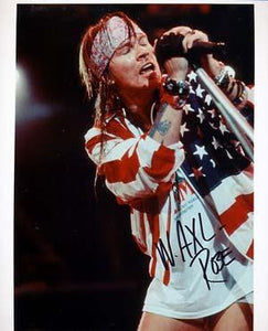 Axl Rose Autographed 8x10 Photo - Vintage Dugout