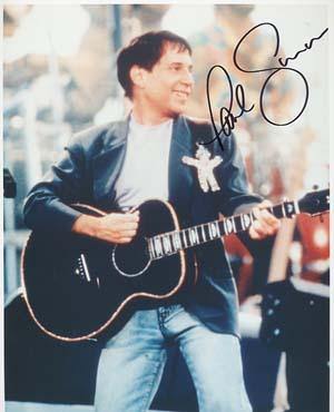 Paul Simon Autographed 8x10 Photo - Vintage Dugout