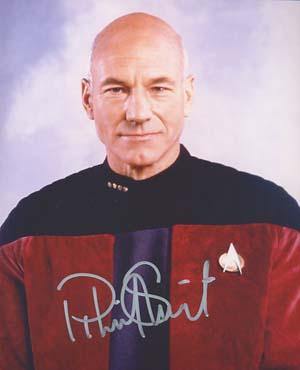 Patrick Stewart Autographed 8x10 Photo - Vintage Dugout