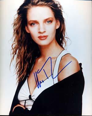 Uma Thurman Autographed 8x10 Photo - Vintage Dugout