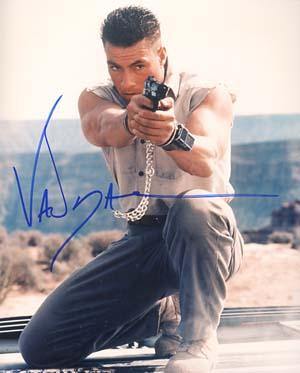 Jean Claude Van Damme Autographed 8x10 Photo - Vintage Dugout