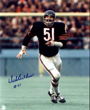 Dick Butkus Autographed 8x10 Photo - Vintage Dugout