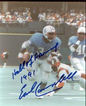 Earl Campbell Autographed 8x10 Photo - Vintage Dugout