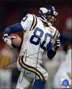 Cris Carter Autographed 8x10 Photo - Vintage Dugout