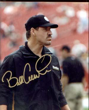 Bill Cowher Autographed 8x10 Photo - Vintage Dugout