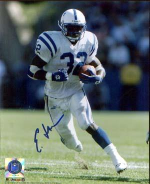 Edgerrin James Autographed 8x10 Photo - Vintage Dugout