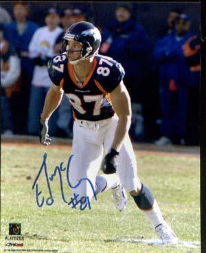 Ed McCaffrey Autographed 8x10 Photo - Vintage Dugout