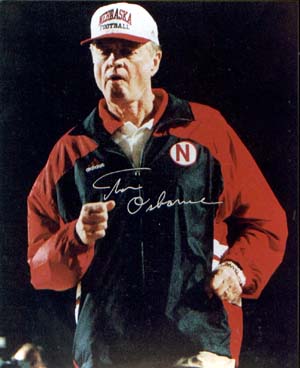 Tom Osborne Autographed 8x10 Photo