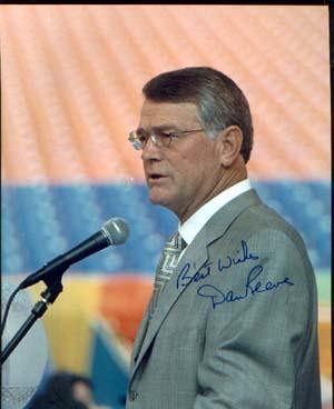 Dan Reeves Autographed 8x10 Photo - Vintage Dugout