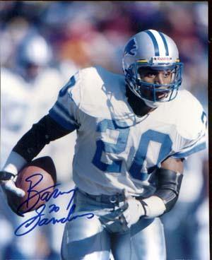 Barry Sanders Autographed 8x10 Photo - Vintage Dugout