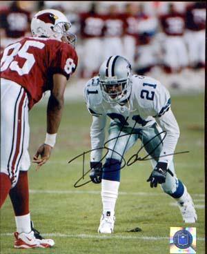 Deion Sanders Autographed 8x10 Photo - Vintage Dugout