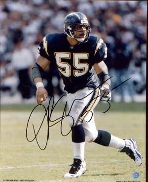 Junior Seau Autographed 8x10 Photo - Vintage Dugout