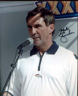 Mike Shanahan Autographed 8x10 Photo - Vintage Dugout