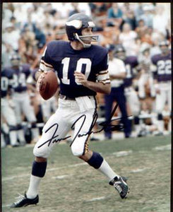 Fran Tarkenton Autographed 8x10 Photo - Vintage Dugout