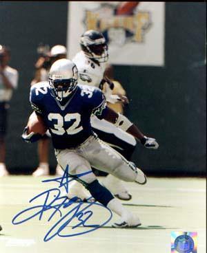 Ricky Watters Autographed 8x10 Photo - Vintage Dugout